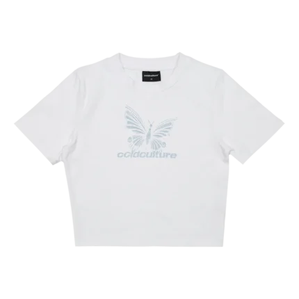 Butterfly Baby Tee White