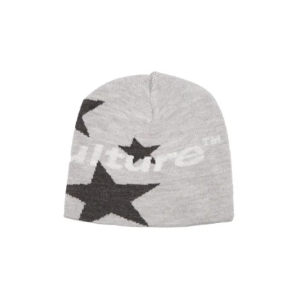 Italic Stars Beanie Ultra Light Grey