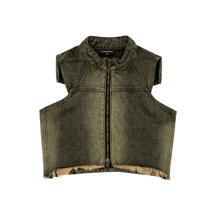 Washed Denim Top Dust Grey Denim