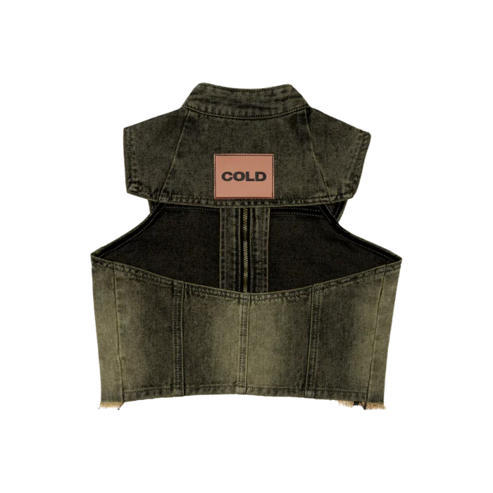 Washed Denim Top Dust Grey Denim