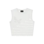 Waves Effect Tank Top Ultra Light Grey