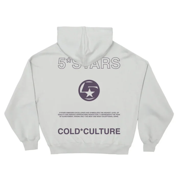 5stars Hoodie Light Grey