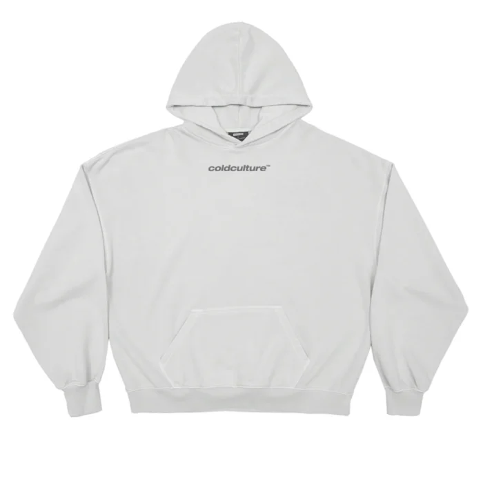 Italic Hoodie Light Grey