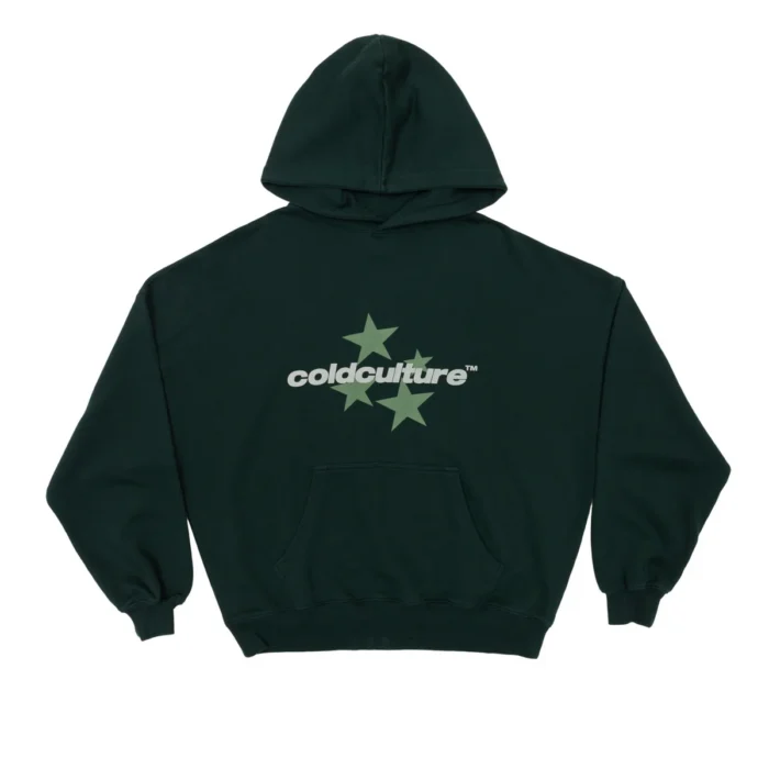 Italic-Stars Hoodie Evergreen
