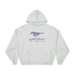 Mustang Horse Hoodie Light Grey