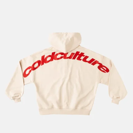 Cold Culture Curved Zip Hoodie Cream