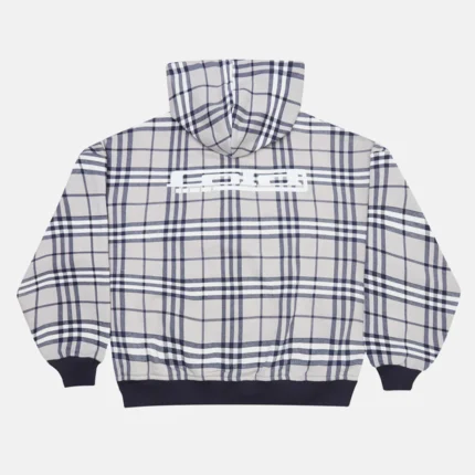 Cold Culture Grid Zip Hoodie Tartan Dark Blue-Grey
