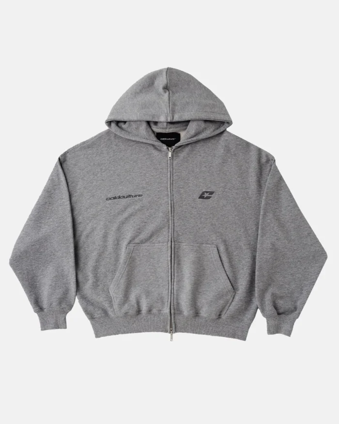 Cold Culture Thinking Zip Hoodie Ash Grey
