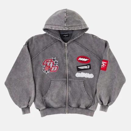 Cold Culture Walker Zip Hoodie Washed Black
